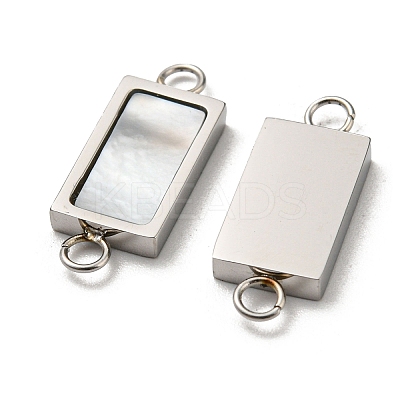 304 Stainless Steel Shell Connector Charms STAS-L022-012P-1