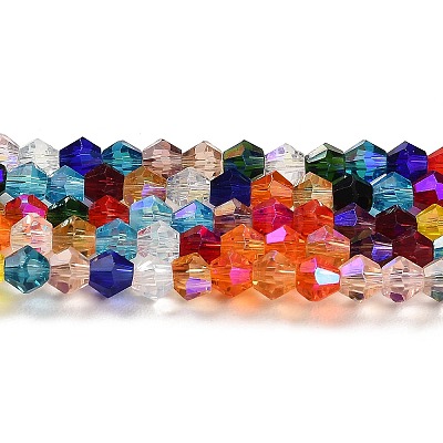 Transparent Electroplate Glass Beads Strands LS-GLAA-F029-3mm-D29-1