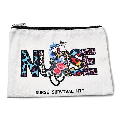 Double Printed Canvas Cloth Cosmetic Bags AJEW-XCP0003-33-1