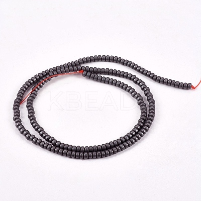 Matte Style Frosted Non-magnetic Synthetic Hematite Beads Strands G-M007-78-1