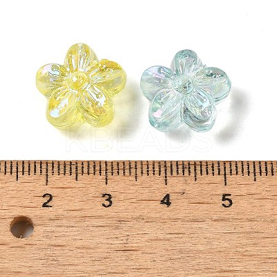 UV Plating Acrylic Beads OACR-G036-08-1