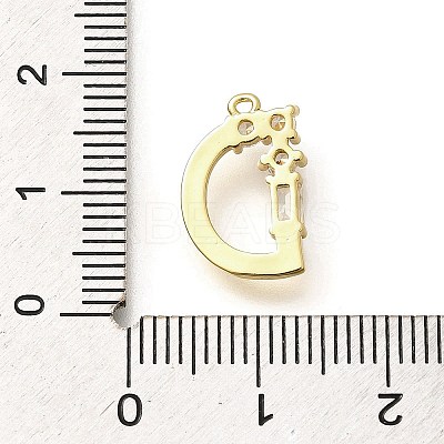 Brass Micro Pave Cubic Zirconia Pendants KK-M310-01G-04-1
