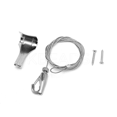 304 Stainless Steel Adjustable Hanging Wire AJEW-WH0252-16-1