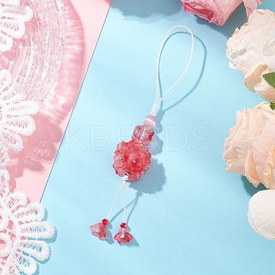 Glass Pendant Decorations HJEW-TA00321-02-1