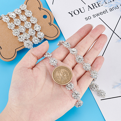 Sunflowers Shape Rhinestone Cup Chains CH-GA0001-03-1