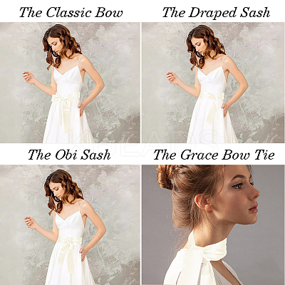 Satin Cloth Ribbon Wrap Around Chain Belt AJEW-WH0314-198B-1