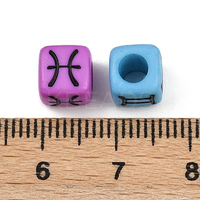 Opaque Acrylic Beads OACR-H052-03C-1