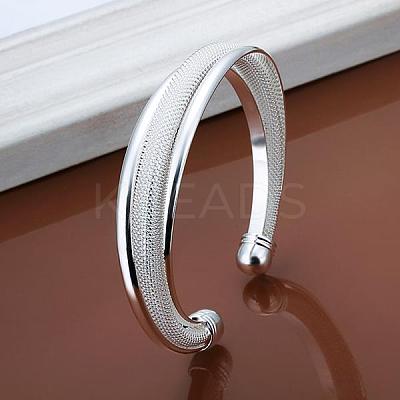 Trendy Brass Cuff Bangles For Women BJEW-BB12228-1