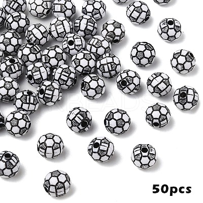 50Pcs Craft Style Acrylic Beads MACR-YW0003-88-1