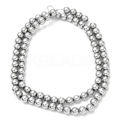 Electroplate Synthetic Magnetic Hematite Beads Strands G-E602-01C-1