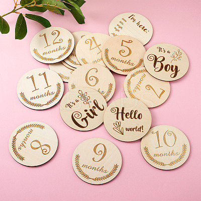 Basswood Milestone Cards WOOD-TA0001-41A-1
