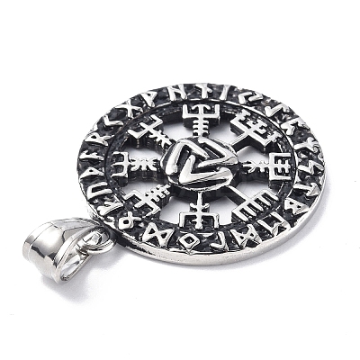 304 Stainless Steel Pendants STAS-C065-01AS-1
