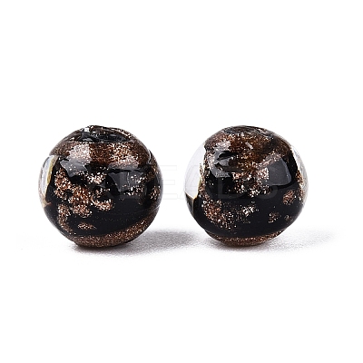 Handmade Gold Sand Lampwork Beads LAMP-N045-01C-02-1