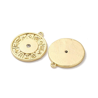 Brass Micro Pave Cubic Zirconia Pendants KK-D388-09G-1