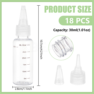 Plastic Needle Nose Graduated Bottles MRMJ-WH0002-24C-1