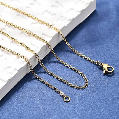 304 Stainless Steel Cable Chain Necklaces STAS-O053-07G-1