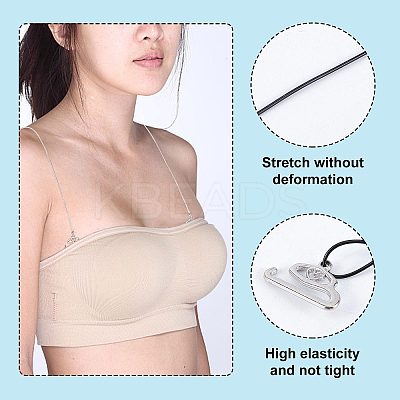8 Pairs 4 Style Adjustable Transparent Bra Straps FIND-GF0003-54-1