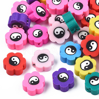 Handmade Polymer Clay Beads CLAY-S096-046-1