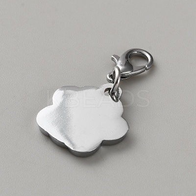 Zinc Alloy Enamel Glitter Powder Pendant Decoration HJEW-WH0001-14P-05-1