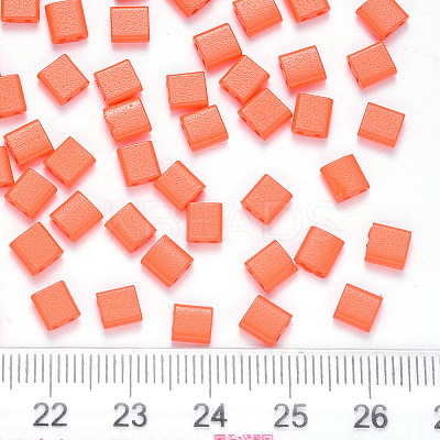 FGB 2-Hole Baking Paint Glass Seed Beads SEED-S031-L-406-1