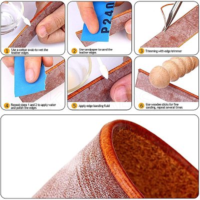 Leather Grinding Trimming Round Flat Stick/Vegetable Tanned TOOL-NB0001-33-1