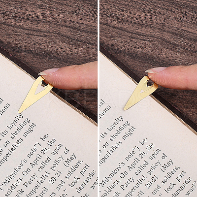 30Pcs  Stainless Steel Bookmarks Page Clip AJEW-CP0011-32G-1