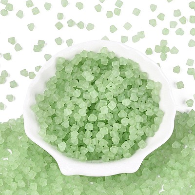 FGB Frosted Transparent Glass Seed Beads SEED-N013-03A-08-1