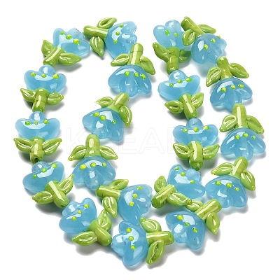 Handmade Lampwork Beads Strands LAMP-A005-03B-1