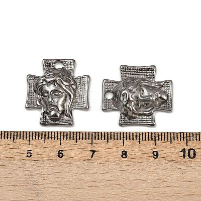 Tibetan Style Alloy Cross with Jesus Alloy Pendants for Easter Jewelry K0P62051-1