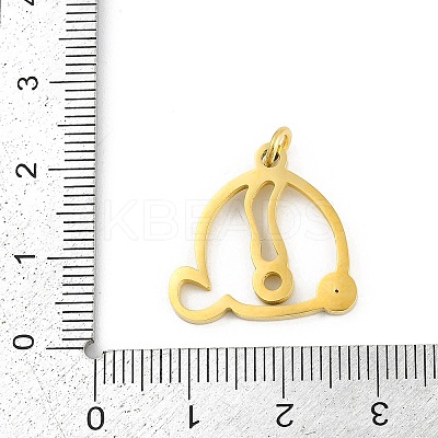 304 Stainless Steel Pendants LS-STAS-R137-01G-Q-1