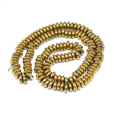Electroplate Non-magnetic Synthetic Hematite Beads Strands G-T061-42F-1