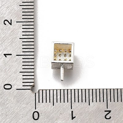 Brass Micro Pave Cubic Zirconia Peg Bails KK-K378-70S-1
