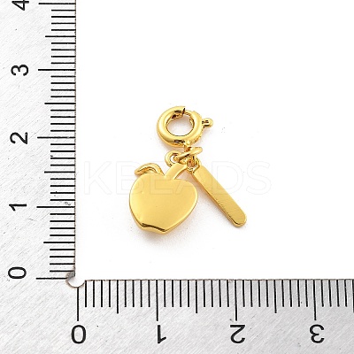 Brass Fruits Pendant Decoration HJEW-P020-01I-G-1