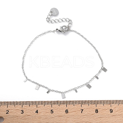 304 Stainless Steel Cable Chain Bracelets for Women BJEW-A036-21P-1