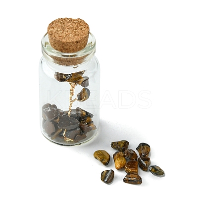 Transparent Glass Wishing Bottle Decoration AJEW-JD00011-06-1