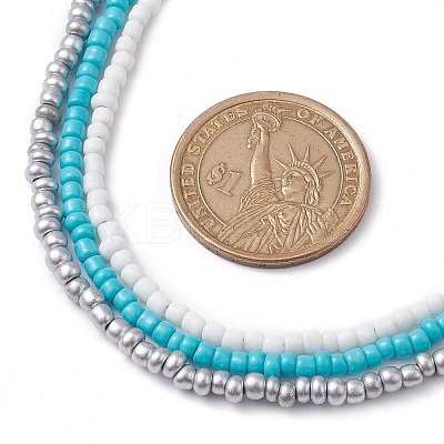 Glass Bead Necklaces for Women NJEW-JN04672-1