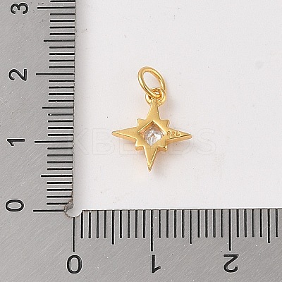 925 Sterling Silver Pave Clear Cubic Zirconia Star Charms STER-K181-01C-G-1