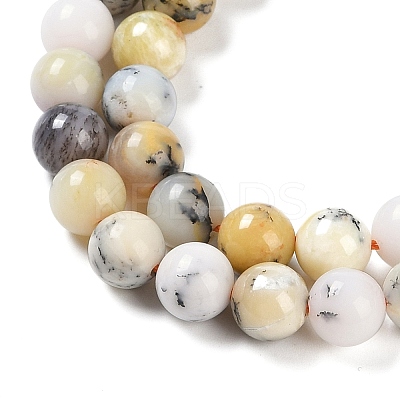 Natural White African Opal Beads Strands G-E472-02-8mmC-1