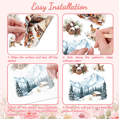 3 Sheets 3 Styles PVC Waterproof Decorative Stickers DIY-WH0404-335-1