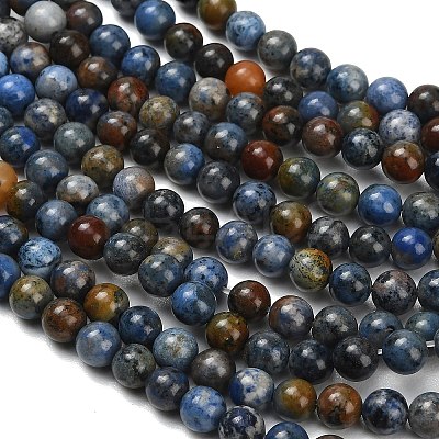 Natural Dumortierite Beads Strands LS-G-F826-A01-6mm-1