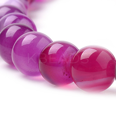Natural Striped Agate/Banded Agate Beads Strands G-S259-04G-6mm-1