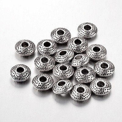 Tibetan Style Alloy Spacer Beads X-TIBEB-R011-AS-FF-1