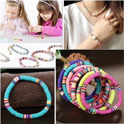 1 Strand Handmade Polymer Clay Beads Strands CLAY-SC0001-32-1