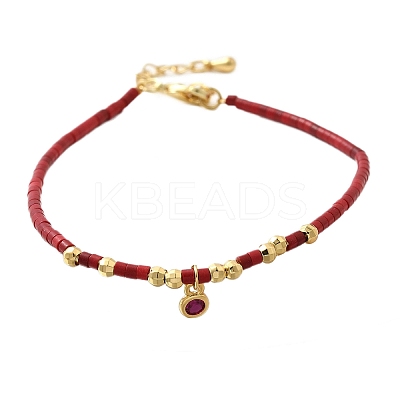 Brass Beaded Bracelets BJEW-Z094-01G-1