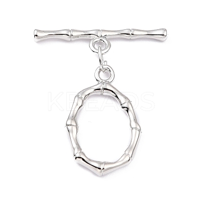 Rack Plating Brass Toggle Clasps KK-B036-07P-1