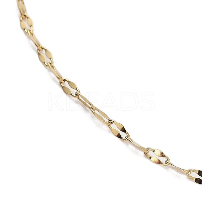 Ion Plating(IP) Adjustable 304 Stainless Steel Dapped Chain Necklaces NJEW-K270-02G-1