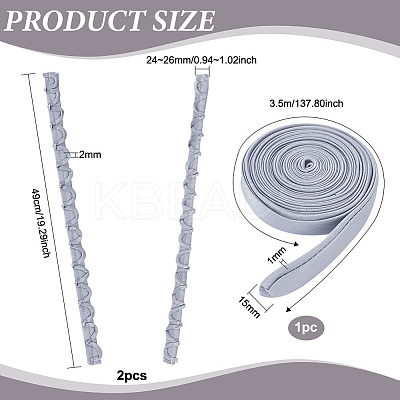 1 Set Women's Wedding Dress Zipper Replacement DIY-BC0009-93F-1