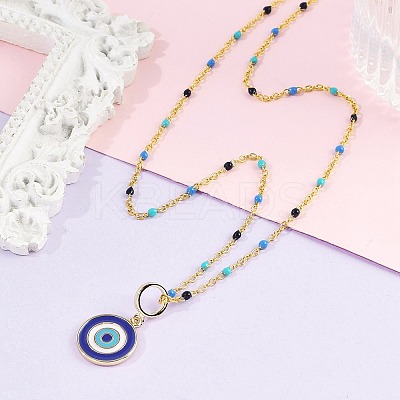 Brass Pendant Necklaces LS-NJEW-R006-01G-05-1