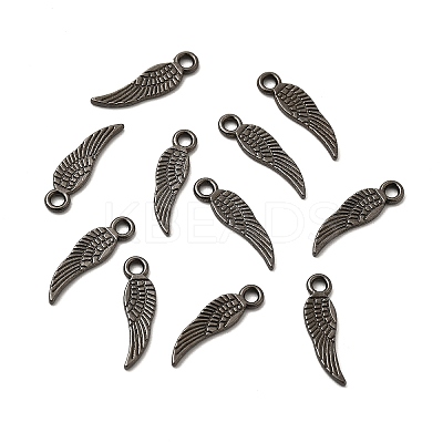 Tibetan Style Alloy Wing Charms TIBEP-3344-B-RS-1