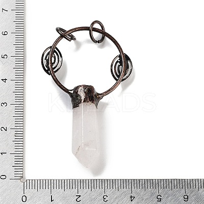 Natural Quartz Crystal Faceted Pointed Bullet Big Pendants G-A221-02B-1